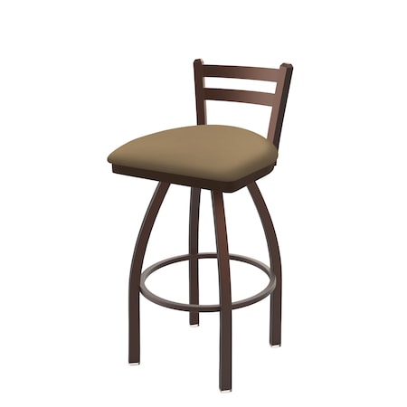 Holland Bar Stool Co 30" Low Back Swivel Bar Stool, Bronze Finish, Canter Sand Seat 41130BZ013